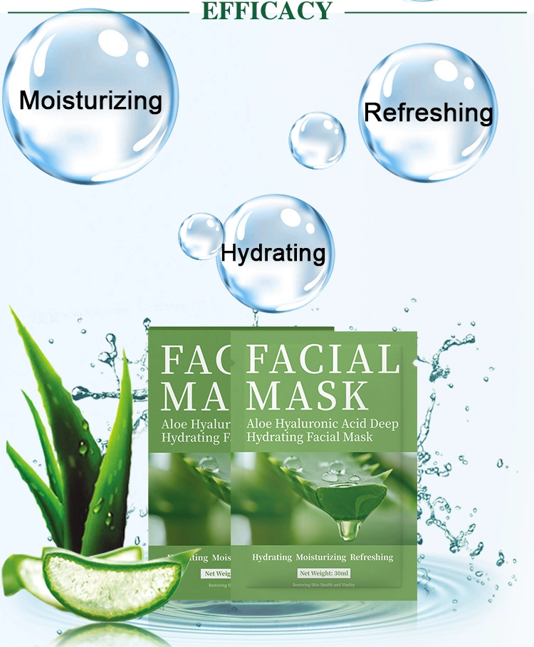 Wholesale Face Care Cosmetics Aloe Hyaluronic Acid Deep Hydrating Facial Mask